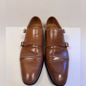 Steve Madden Men’s Brown Leather Double Monk Strap Shoes. Size 9